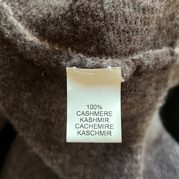 F Cashmere 100% cashmere oversized cropped sweater hand painted size small - Picture 9 of 11